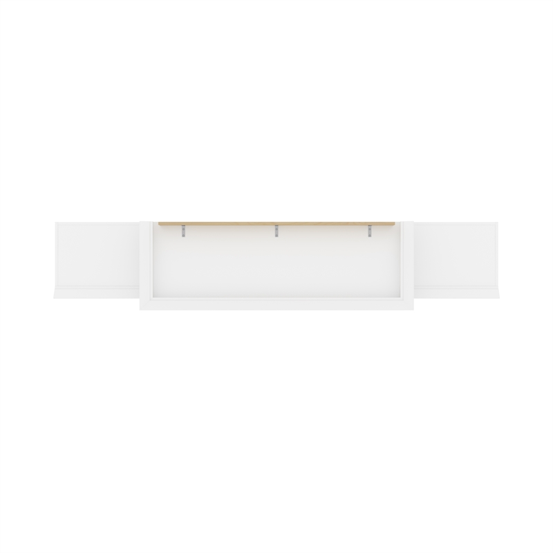 Bestar Versatile Wood Queen Murphy Bed with 2 Closet Organizers in White
