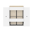 Bestar Versatile Wood Queen Murphy Bed with 2 Closet Organizers in White