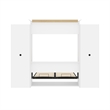 Bestar Versatile Wood Queen Murphy Bed and 2 Organizers with Doors in White