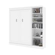 Bestar Versatile Engineered Wood Full Murphy Bed and Closet Organizer in White