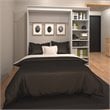 Bestar Versatile Engineered Wood Full Murphy Bed and Closet Organizer in White