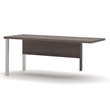 Bestar Pro-Linea Return Table with Metal Legs in Bark Gray