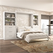 Bestar Pur Queen Wall Bed with Storage in White