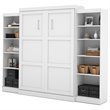 Bestar Pur Queen Murphy Bed and 2 Shelving Units (115W) in White