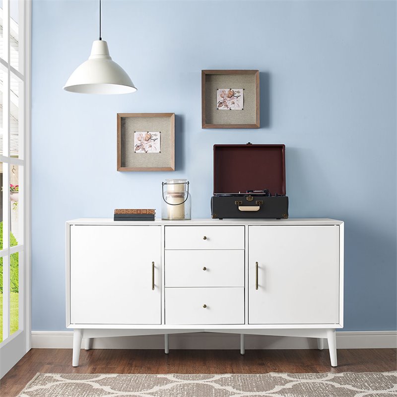 Crosley Landon 3 Drawer Sideboard in White