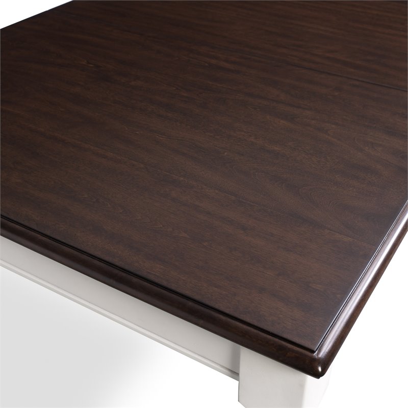 Crosley Furniture Shelby Wood Turned Leg Extendable Dining Table in White