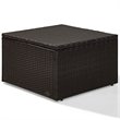 Crosley Palm Harbor Wicker Patio Ottoman in Brown and Gray