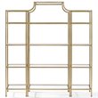 Crosley Furniture Aimee 3 Piece Glass/Metal Etagere Set in Antique Gold/Clear