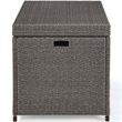 Crosley Furniture Palm Harbor Wicker / Rattan Patio Deck Box in Weathered Gray