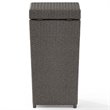 Crosley Furniture Palm Harbor Wicker / Rattan Patio Trash Can in Weathered Gray