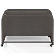 Crosley Furniture Palm Harbor Coastal Wicker / Rattan Patio Float Caddy in Gray