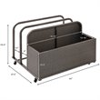 Crosley Furniture Palm Harbor Coastal Wicker / Rattan Patio Float Caddy in Gray