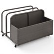 Crosley Furniture Palm Harbor Coastal Wicker / Rattan Patio Float Caddy in Gray