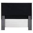 Crosley Furniture Reston Microfiber Upholstered King Panel Bed in Shale