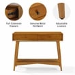 Crosley Furniture Landon 2 Drawer Wood Console Table in Acorn Brown