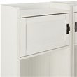 Crosley Furniture Fremont Wood Hall Tree in Distressed White (Set of 2)
