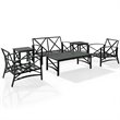 Crosley Furniture Kaplan 6Pc Fabric Sofa Set in Oil Rubbed Bronze/Mist Green
