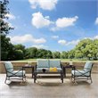 Crosley Furniture Kaplan 6Pc Fabric Sofa Set in Oil Rubbed Bronze/Mist Green