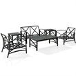 Crosley Furniture Kaplan 6Pc Fabric Sofa Set in Oil Rubbed Bronze and Oatmeal