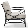 Crosley Furniture Kaplan Metal Patio Arm Chair in Oil Bronze and Oatmeal