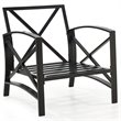 Crosley Furniture Kaplan Metal Patio Arm Chair in Oil Bronze and Oatmeal