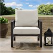 Crosley Furniture Kaplan Metal Patio Arm Chair in Oil Bronze and Oatmeal