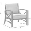 Crosley Furniture Kaplan Metal Patio Arm Chair in Oil Bronze and Oatmeal
