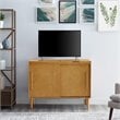 Crosley Furniture Everett Wood Media Console Table in Acorn Brown