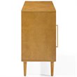 Crosley Furniture Everett Wood Record Player Stand in Acorn Brown