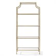 Crosley Aimee 2 Piece Open Display Case Glass Bookcase Set in Antique Gold
