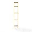 Crosley Aimee 2 Piece Open Display Case Glass Bookcase Set in Antique Gold