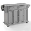 Crosley Furniture Alexandria Wood Granite Top Kitchen Island in Gray