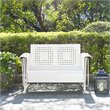 Crosley Furniture Bates Metal Gliding Patio Loveseat in White
