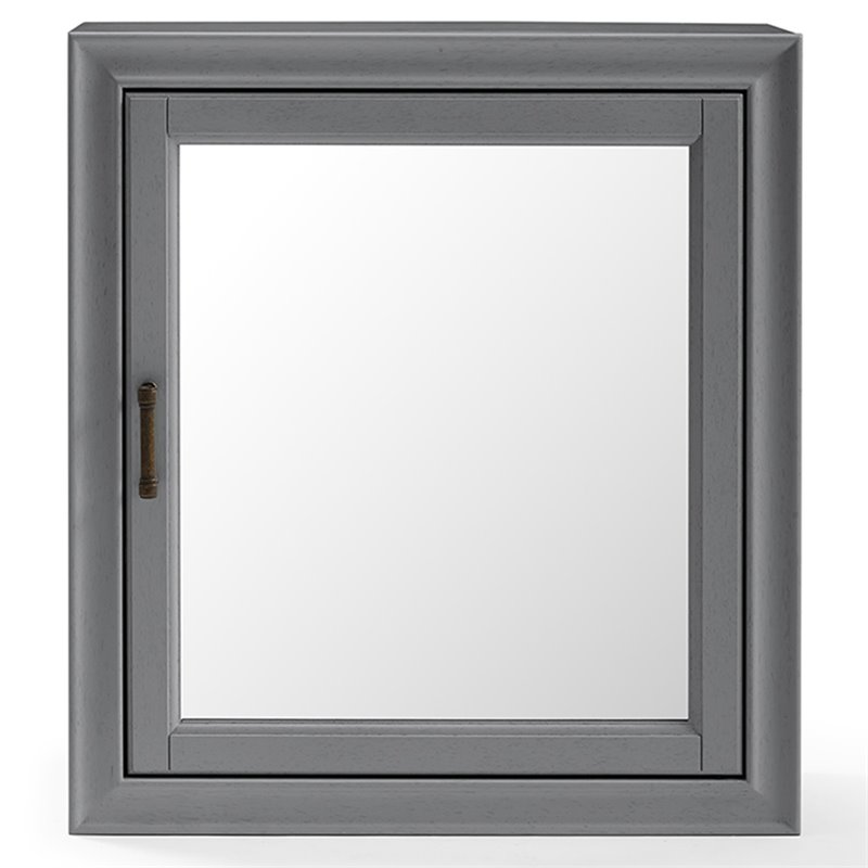 Crosley Tara Mirror Medicine Cabinet in Vintage Gray