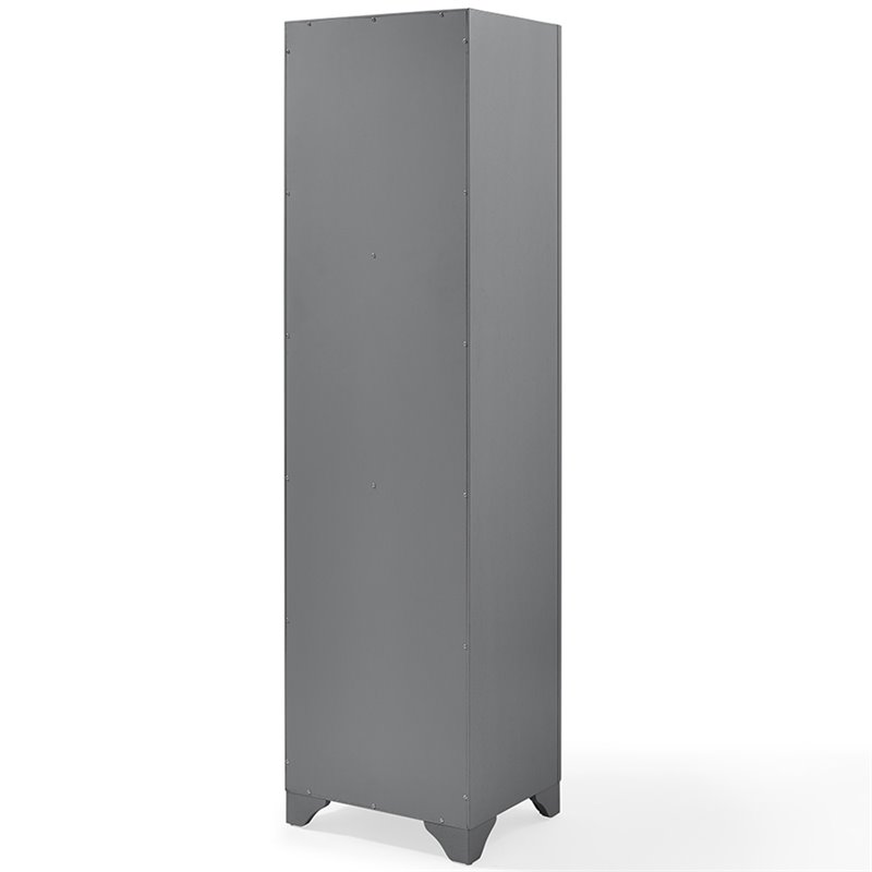Crosley Furniture Tara Wood Classic Linen Cabinet in Vintage Gray
