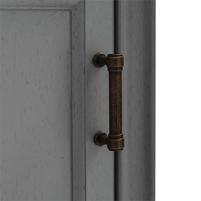 Crosley Furniture Tara Wood Classic Linen Cabinet in Vintage Gray