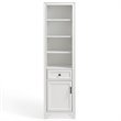 Crosley Furniture Tara Wood Classic Linen Cabinet in Vintage White/Black