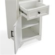 Crosley Furniture Tara Wood Classic Linen Cabinet in Vintage White/Black