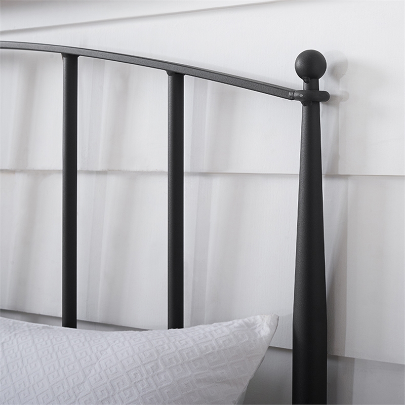 Crosley Furniture Whitney King Metal Spindle Headboard in Black