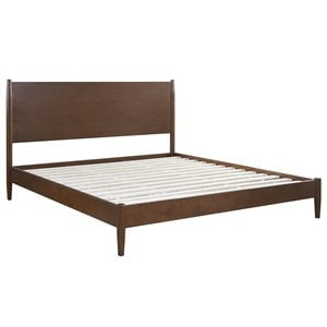 Crosley Furniture Landon Wood King Panel Platform Bed in Mahogany