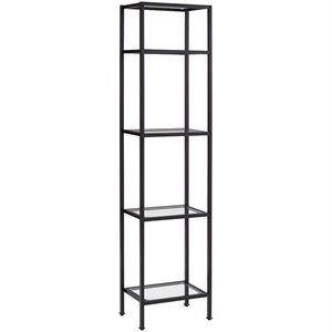 Crosley Furniture Aimee 4 Shelf Metal Etagere Bookcase in Oil Rubbed Bronze