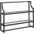 Crosley Furniture Aimee 2 Shelf Glass Metal Wall Shelf in Oil Rubbed Bronze