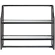 Crosley Furniture Aimee 2 Shelf Glass Metal Wall Shelf in Oil Rubbed Bronze