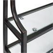 Crosley Furniture Aimee 2 Shelf Glass Metal Wall Shelf in Oil Rubbed Bronze