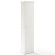 Crosley Furniture Seaside 2 Drawer Wood Linen Cabinet in Distressed White