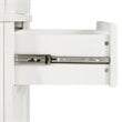Crosley Furniture Seaside 2 Drawer Wood Linen Cabinet in Distressed White