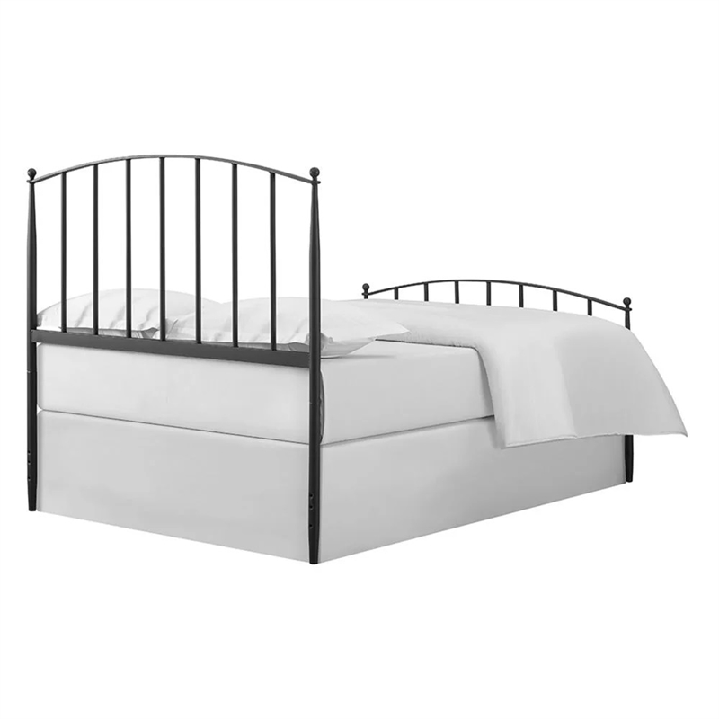 Crosley Furniture Whitney Queen Metal Spindle Headboard/Footboard Set in Black