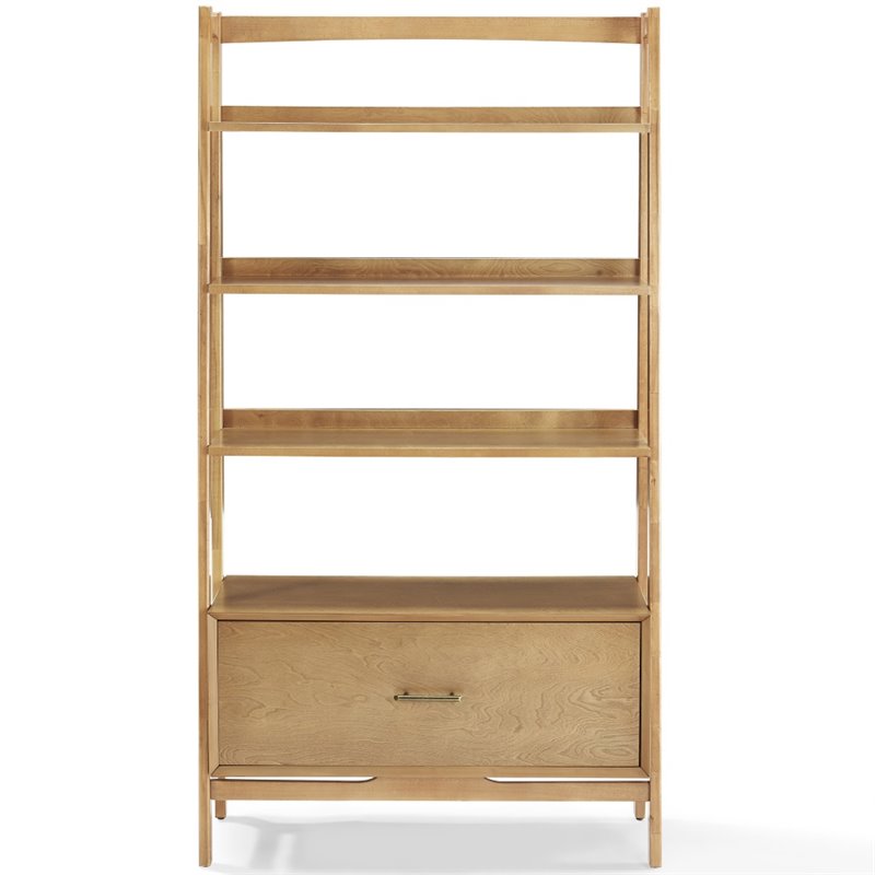 Crosley Furniture Landon 3Pc Wood Etagere Bookcase Set in Acorn Brown