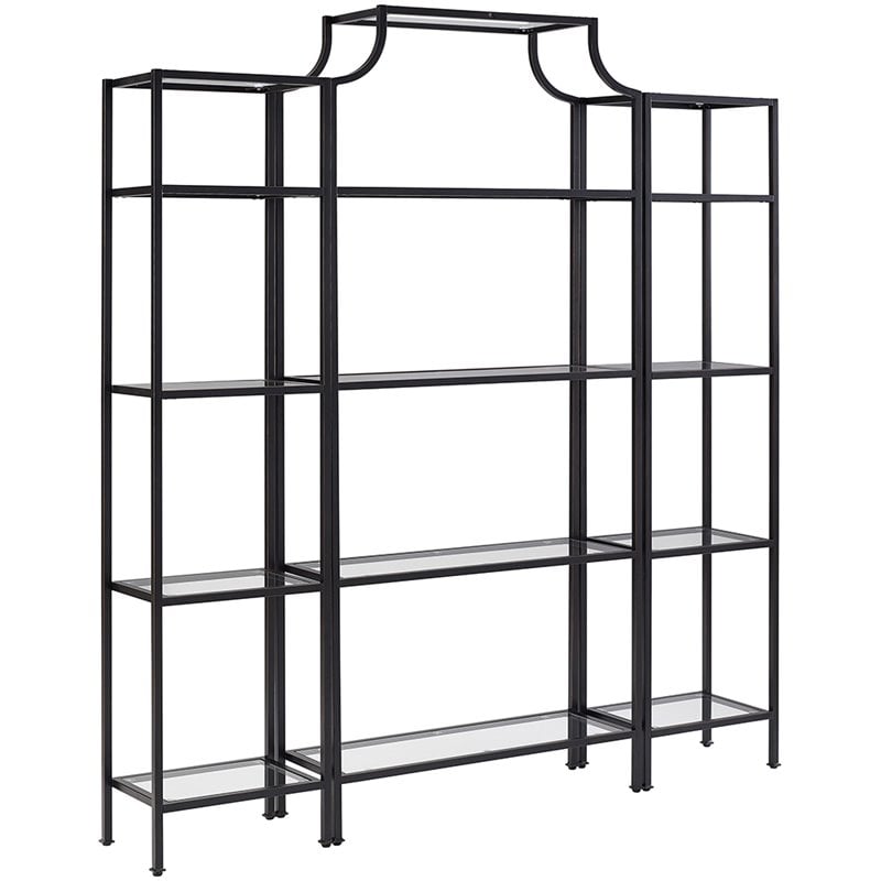 Crosley Furniture Aimee 3Pc Metal Etagere Bookcase Set in Oil Rubbed Bronze