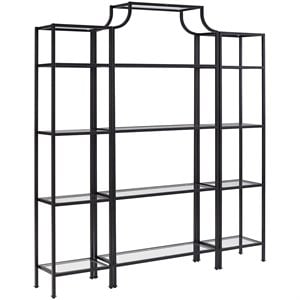 Crosley Furniture Aimee 3Pc Metal Etagere Bookcase Set in Oil Rubbed Bronze